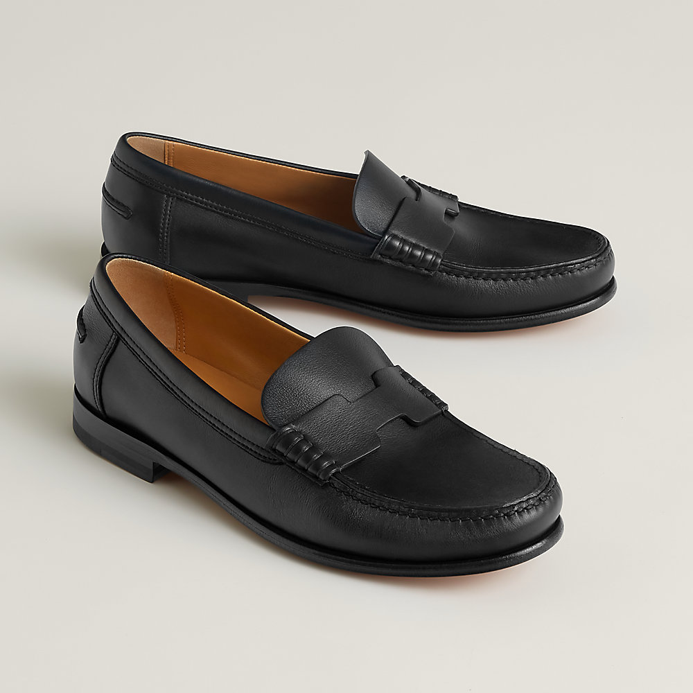 モカシン 《ケネディ》 - ブラック | Hermès - エルメス-公式サイト